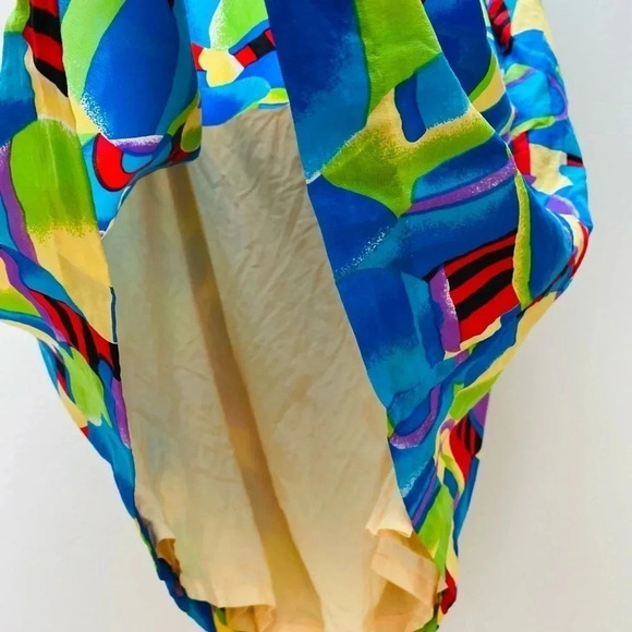 Vintage - 1980’s Ceramic Pattern Midi Silk Skirt - Picture 4 of 6